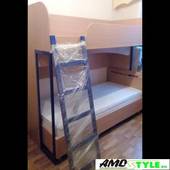 кровать двухъярусная с алюминиевой лестницей